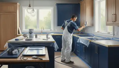 Cabinet painting service in Nashville, TN for durable kitchen and bath finishes