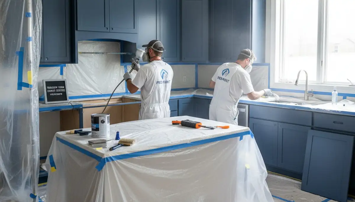 Cabinet painting in Nashville, TN for durable, humid-resistant kitchen and bath finishes
