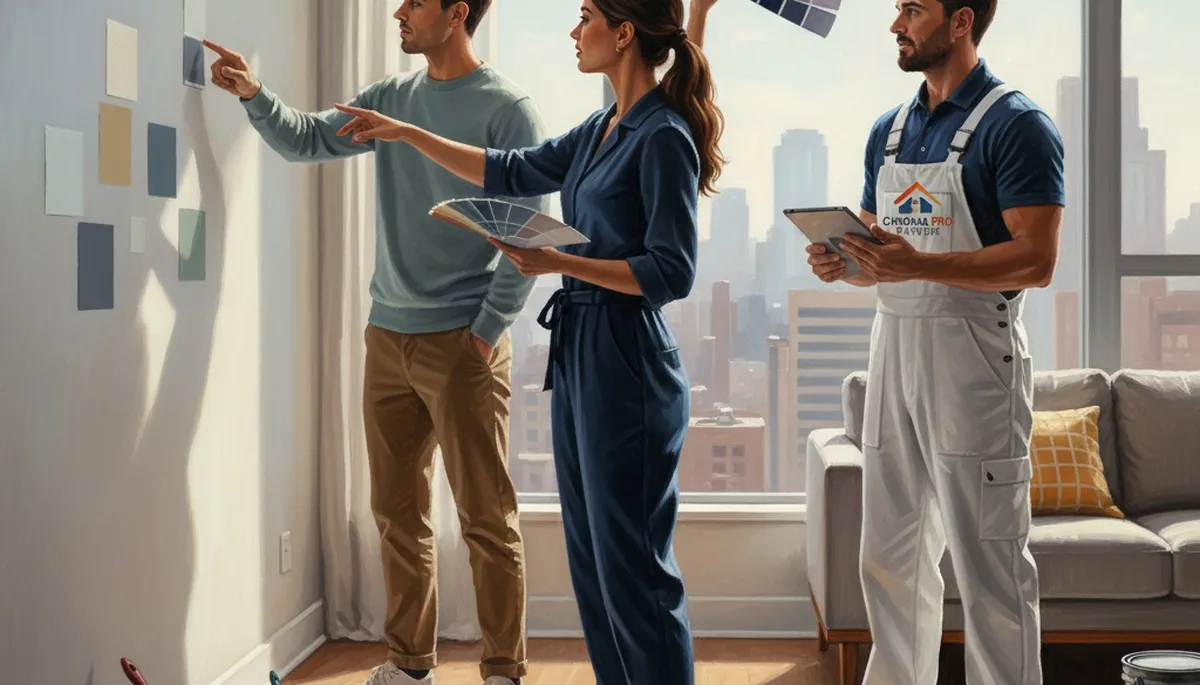 Nashville, TN color consultation for home painting with paint swatches and expert color guidance