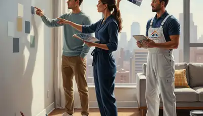 Nashville, TN color consultation for home painting with paint swatches and expert color guidance