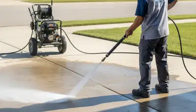 Nashville, TN concrete pressure cleaning for driveways, patios, and walkways by Nashville Paint Pros