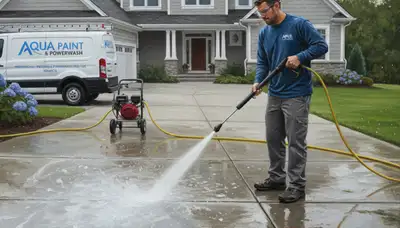 Nashville, TN concrete pressure cleaning service removing stains, mold, and grime from driveway and patio surfaces