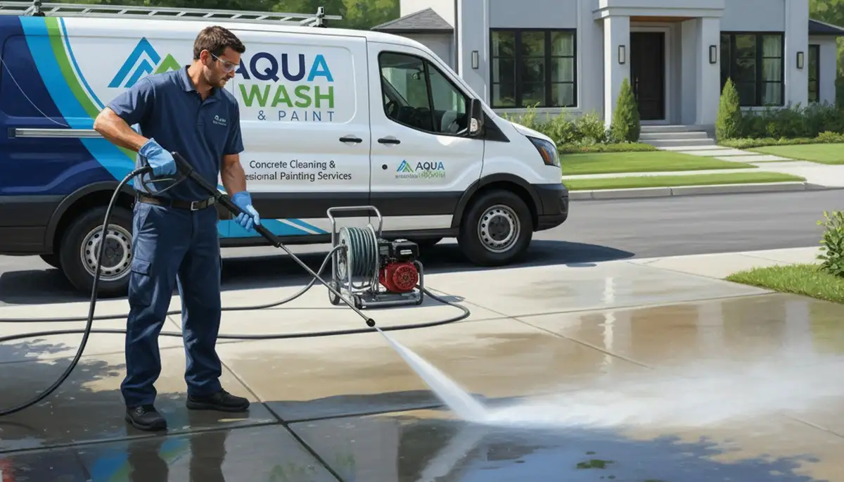 Concrete pressure cleaning for driveways and patios in Nashville, TN