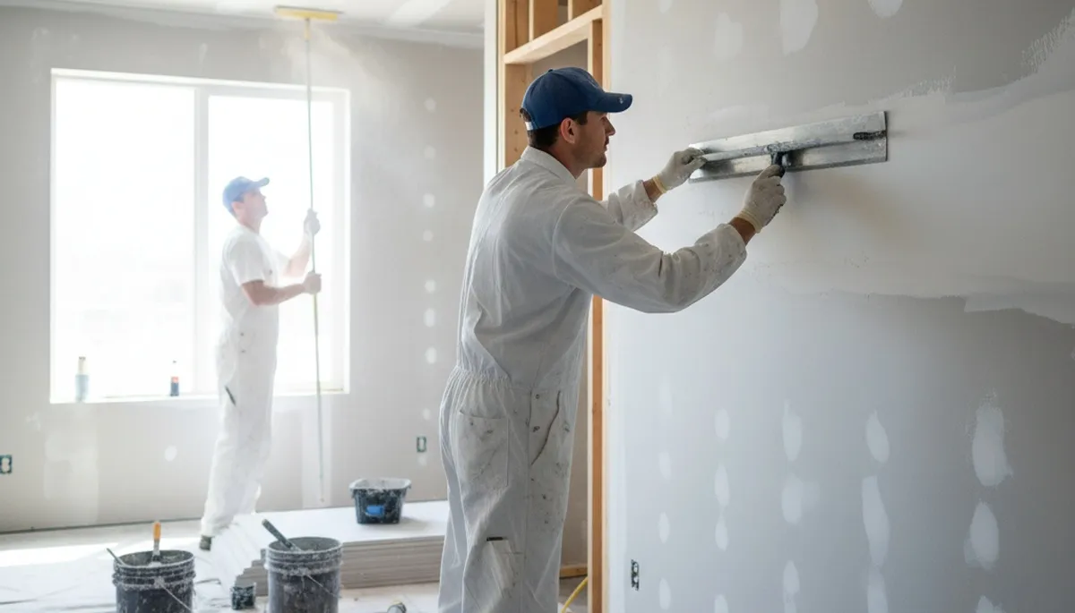 Drywall repair in Nashville, TN by Nashville Paint Pros fixing wall cracks and holes