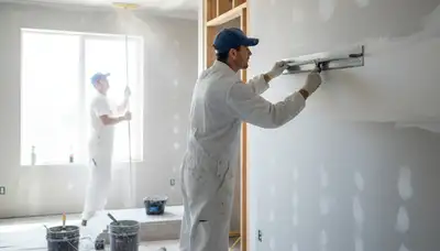 Drywall repair in Nashville, TN by Nashville Paint Pros fixing wall cracks and holes