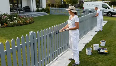 Nashville, TN fence painting service for wood and metal fences by Nashville Paint Pros