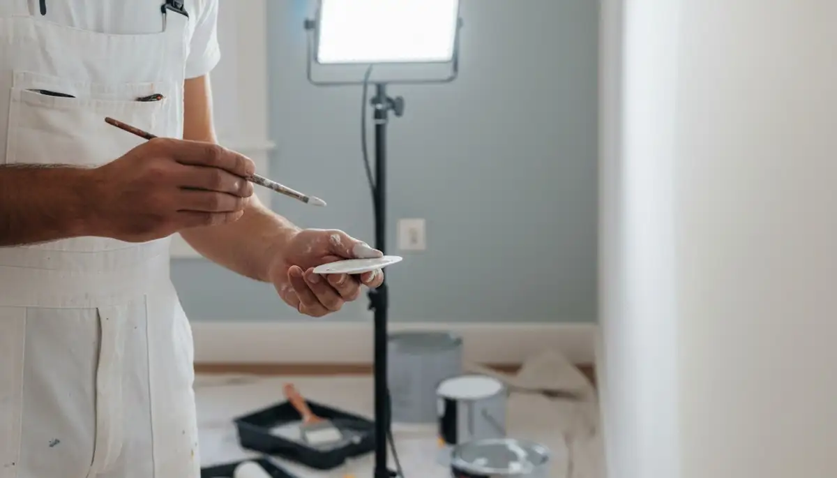 Nashville, TN painter repairing interior paint touch-ups for scuffs and scratches