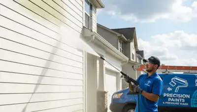 Vinyl siding pressure cleaning in Nashville, TN to remove mold and mildew for better curb appeal