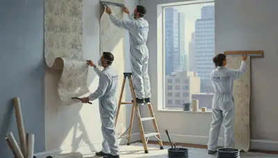 Nashville, TN wallpaper removal by painters preparing walls for a fresh paint finish